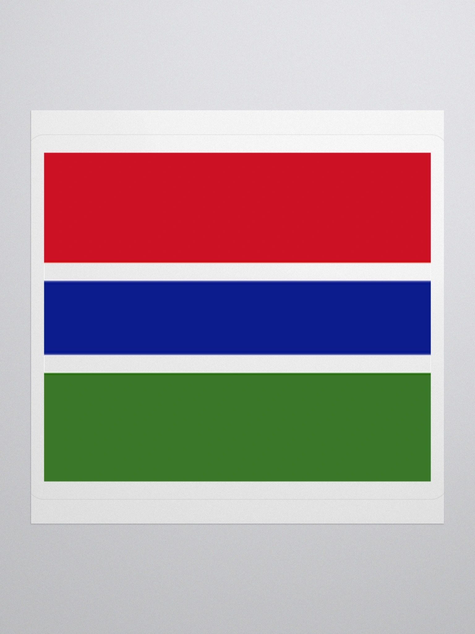 Gambia Flag Sticker | Wavy River Design | Durable Vinyl | 3 Sizes product image (3)