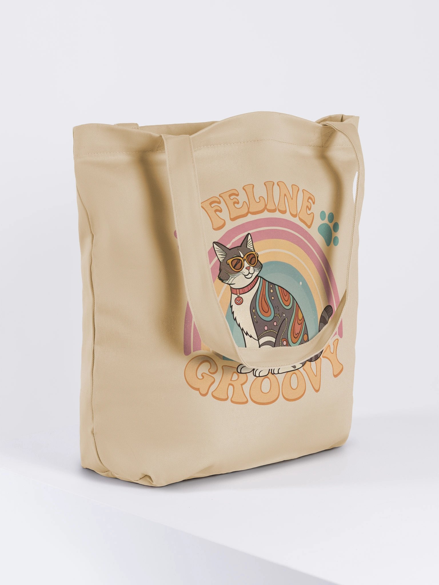 Feline Groovy Eco-Friendly Tote Bag product image (4)