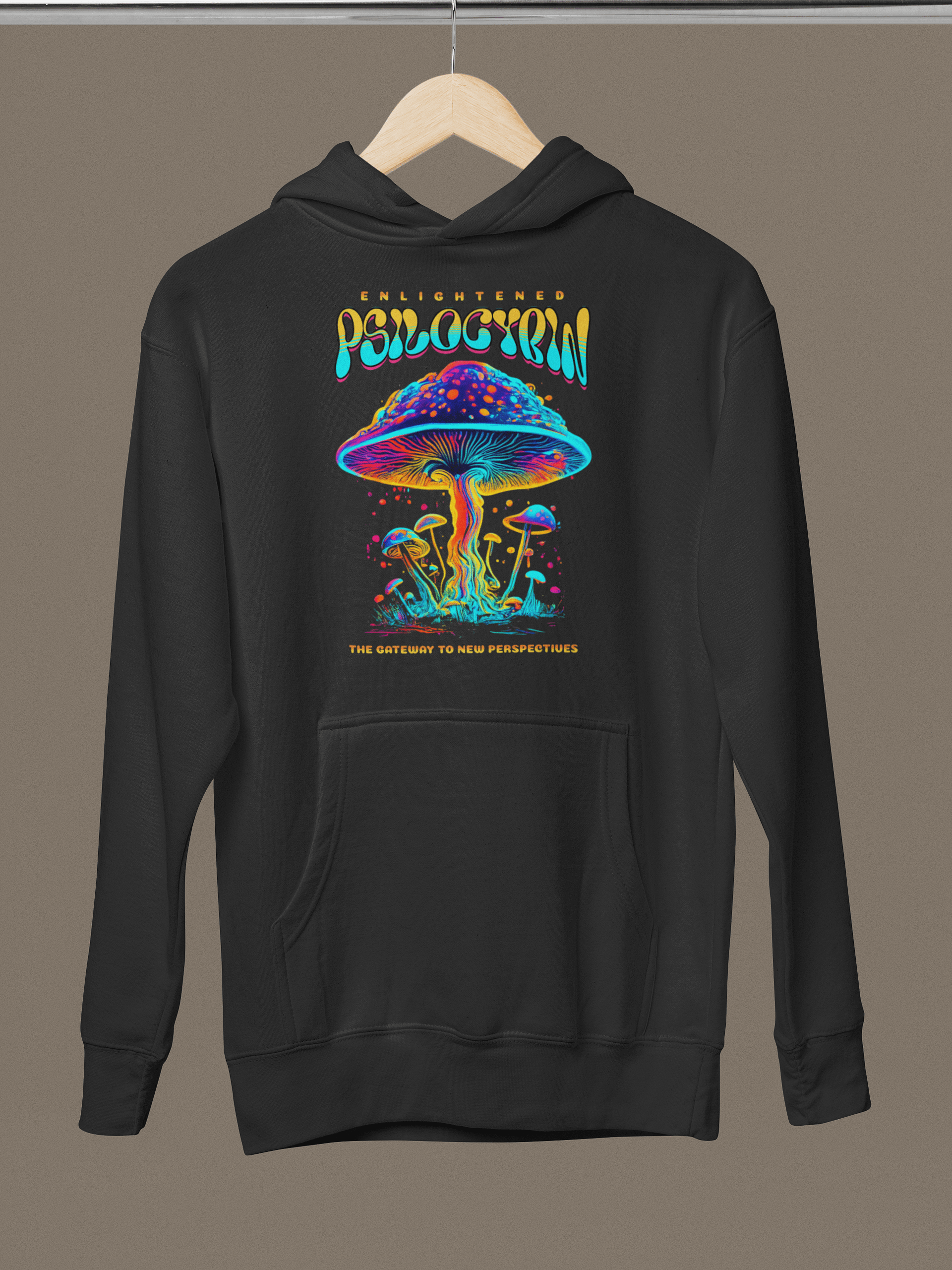 Enlightened Psilocybin Mushrooms - Gateway to New Perspectives - Premium Unisex Hoodie product image (4)