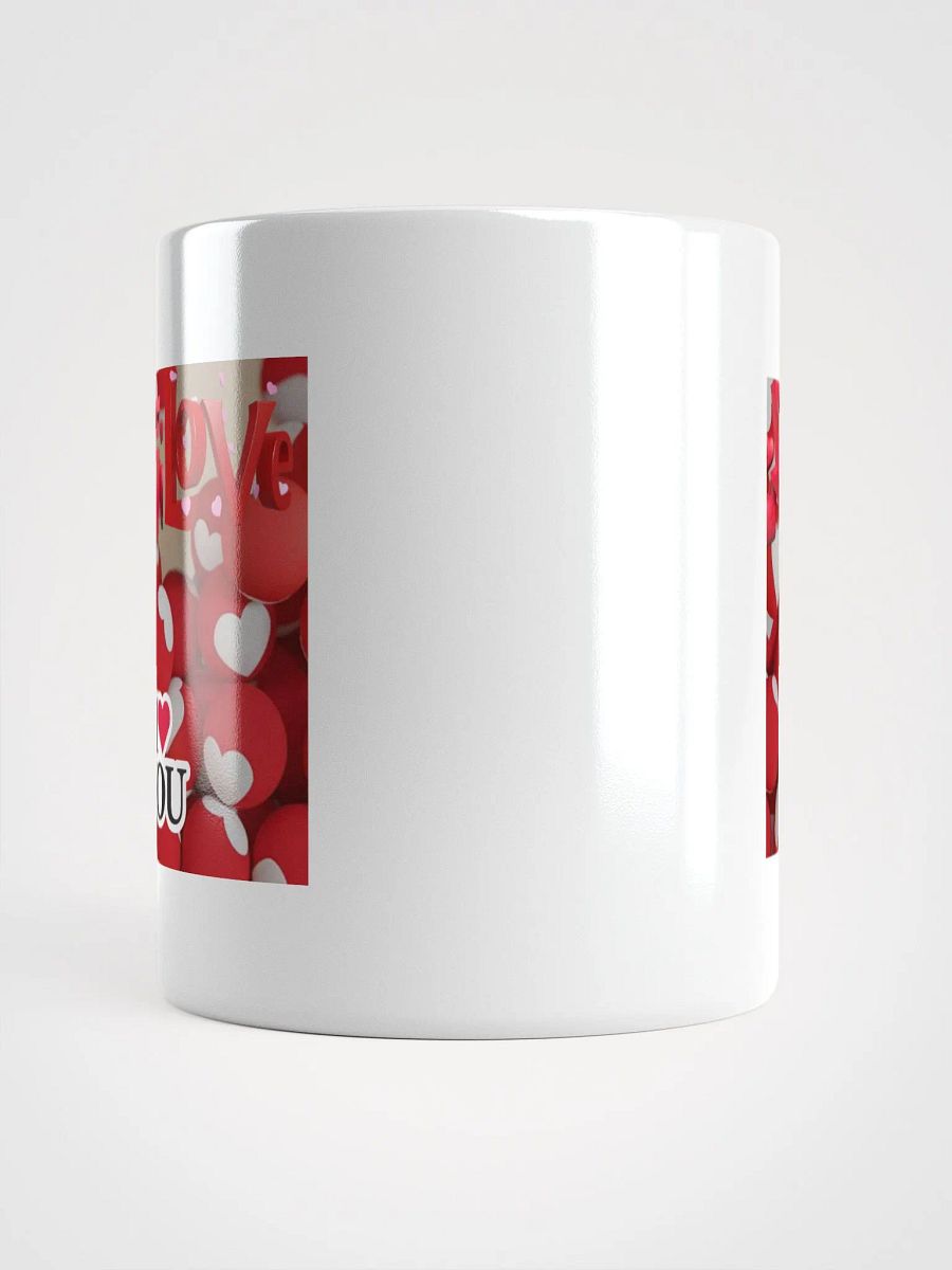 White Glossy Mug Hearts product image (5)