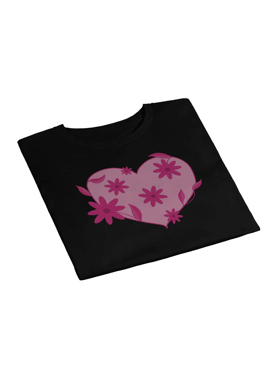 Floral Pink Love Heart Women's Crop Top product image (7)