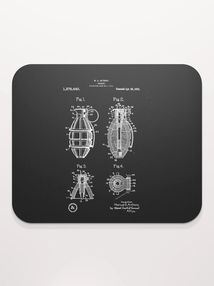 Mk2 Grenade Patent Mouse Pad product image (2)