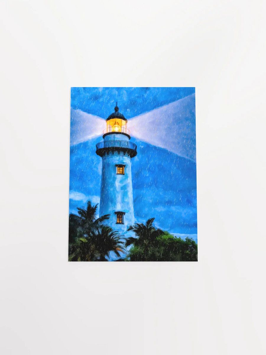 St Simons Island Lighthouse At Night – Georgia Matte Poster product image (32)