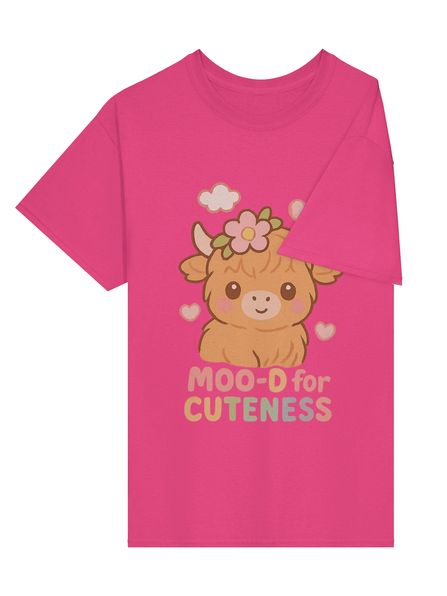 Moo-d for Cuteness Adult T-Shirt product image (51)