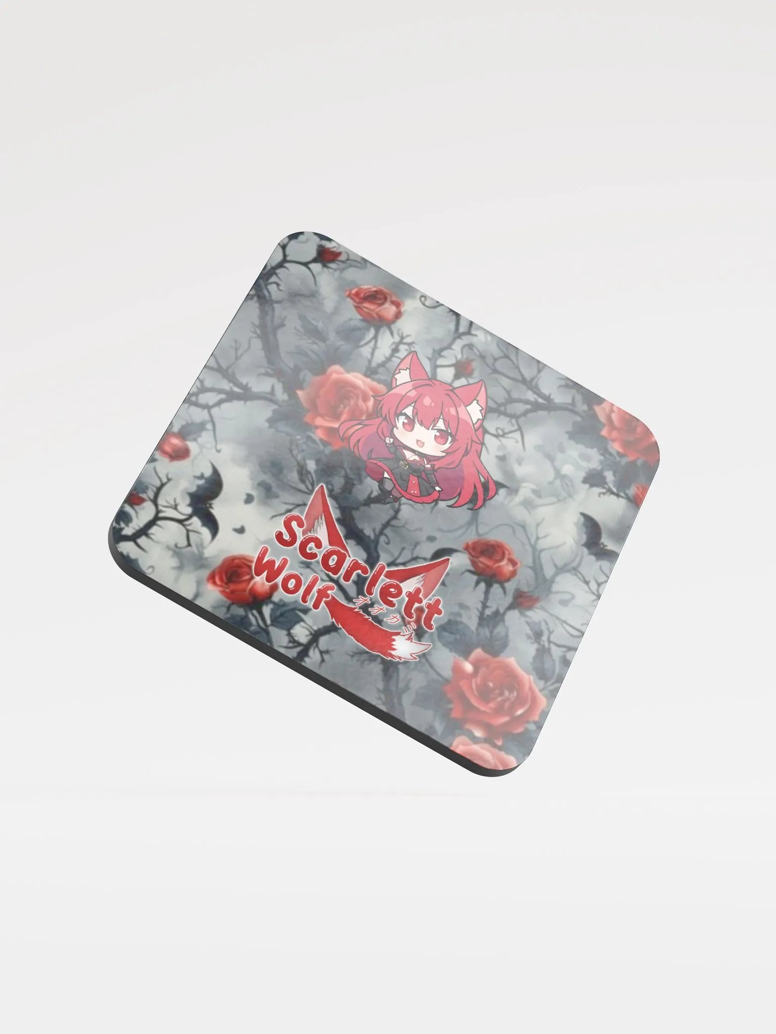 Chibi Scarlett Wolf coaster product image (2)