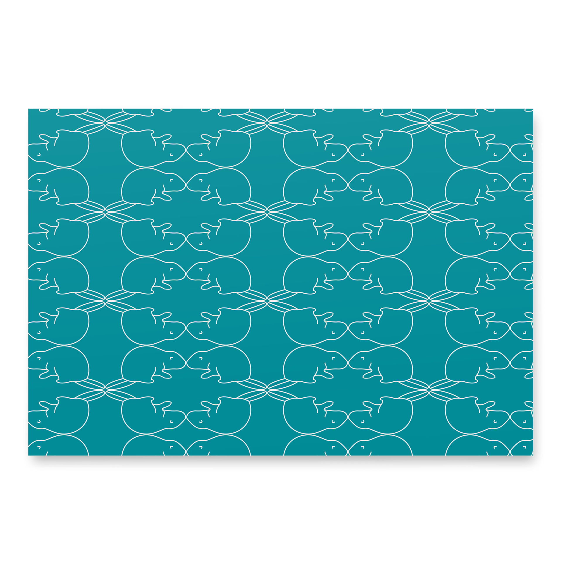 Beaver Icon - Wrapping Paper - Teal product image (2)