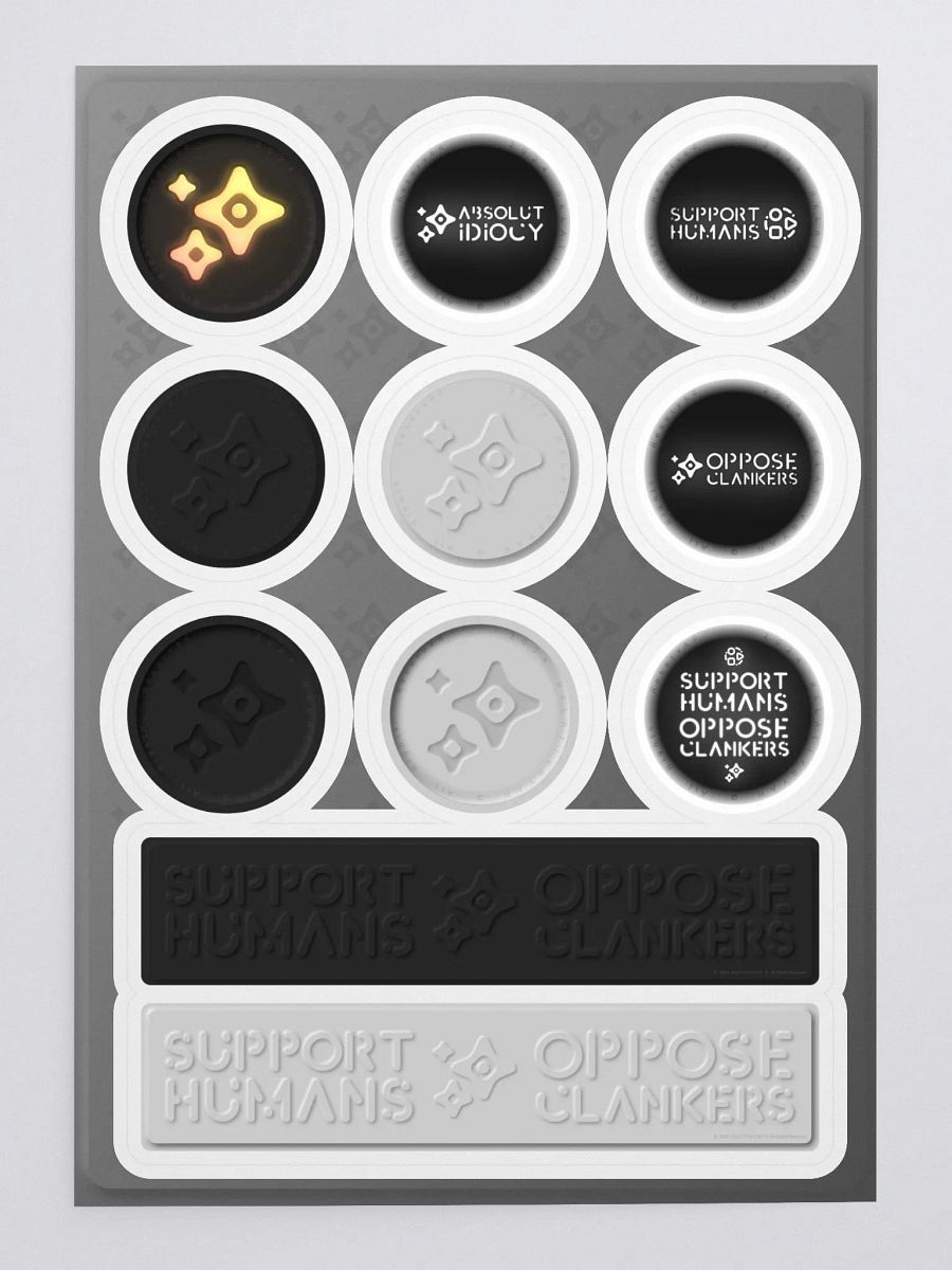 Absolut Idiocy Kiss Cut Sticker Sheet w/BG Set #1 (On White) product image (3)