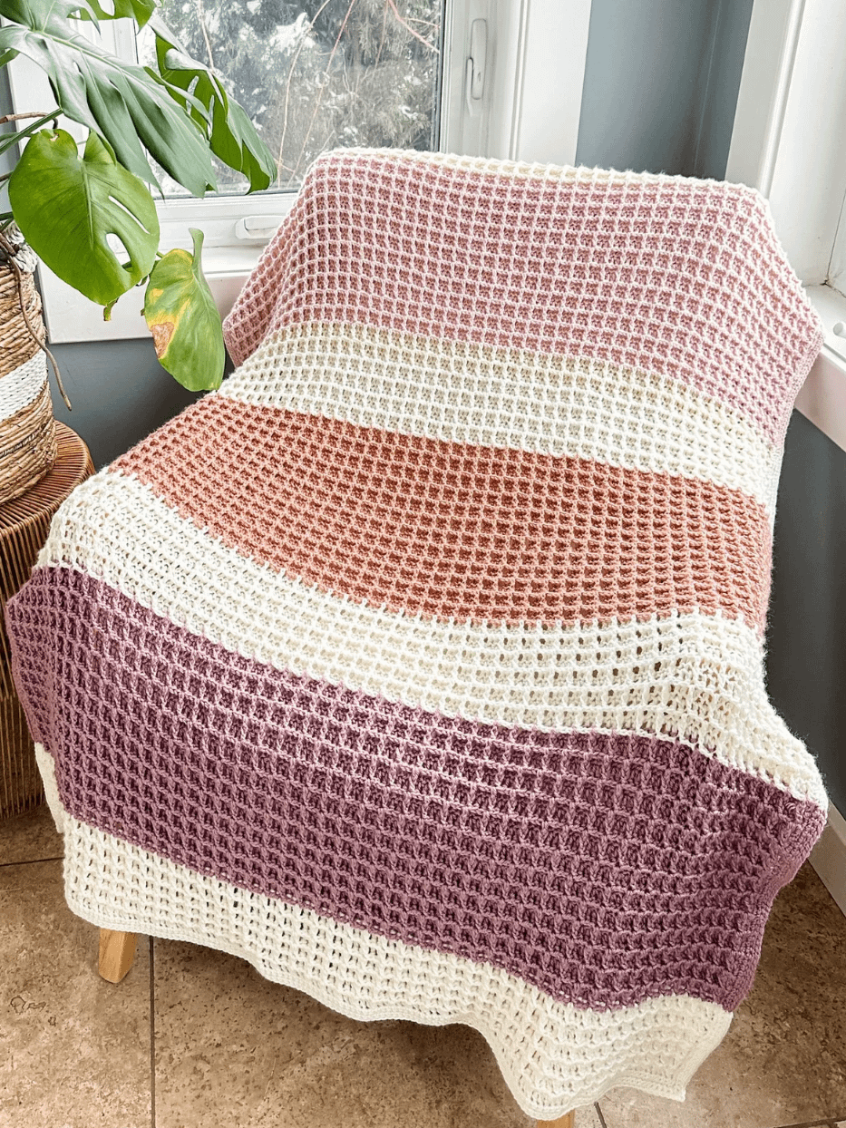 Waffle-icous Blanket Crochet Pattern product image (3)