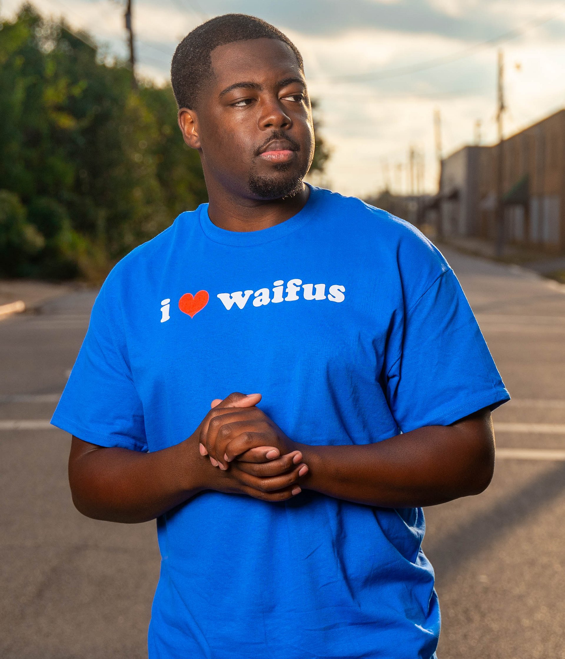 i Love waifus T-Shirt (Blue) product image (1)