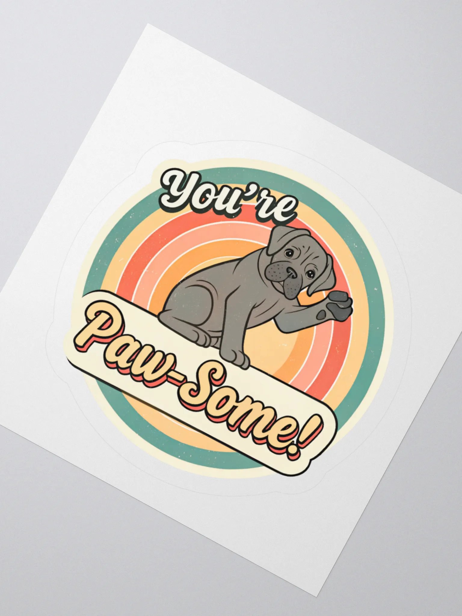Pawsitively Groovy Dog Sticker product image (5)