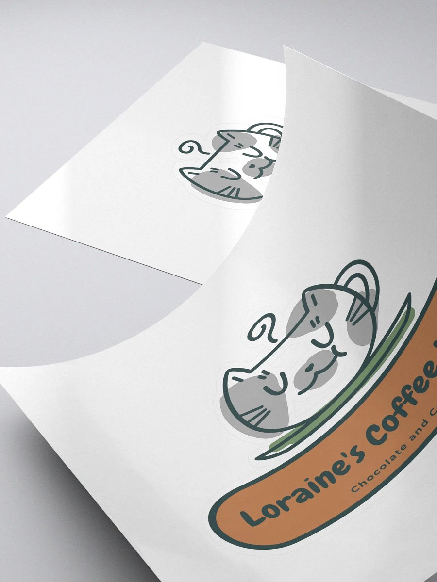 Loraine's Kitty Coffee Small Sticker product image (4)