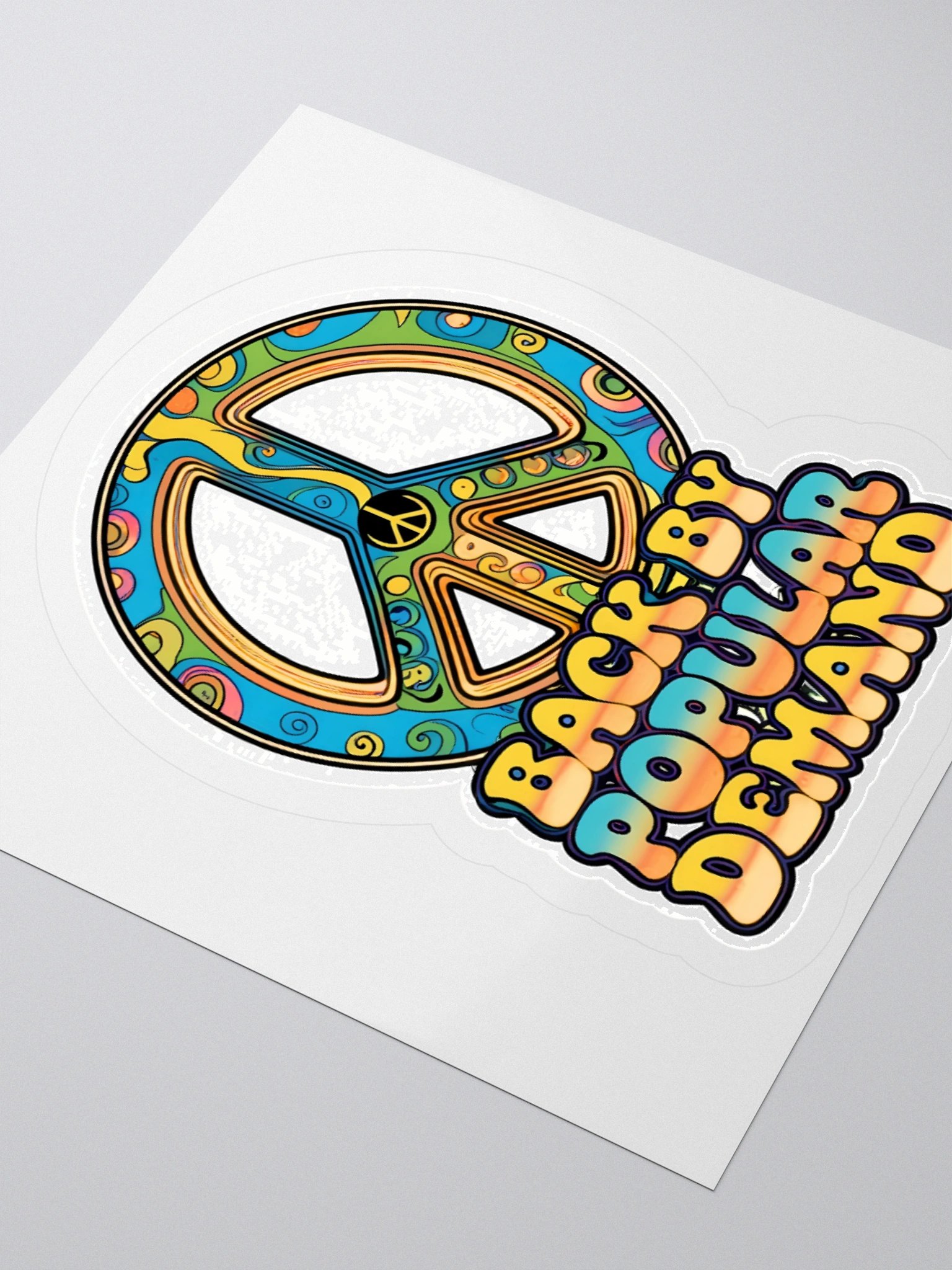 Retro Peace Symbol Kiss-Cut Stickers product image (7)
