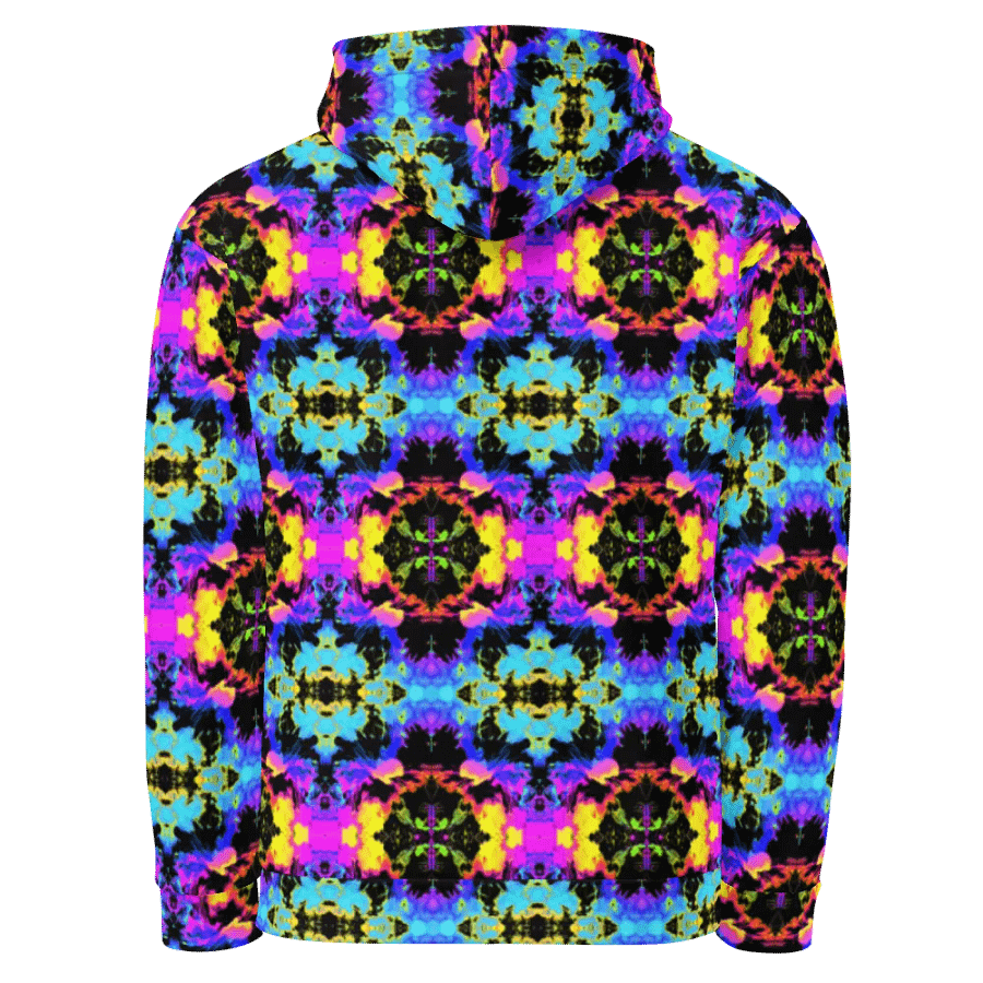 Abstract Neon Melting Daises Unisex Hoodie product image (8)