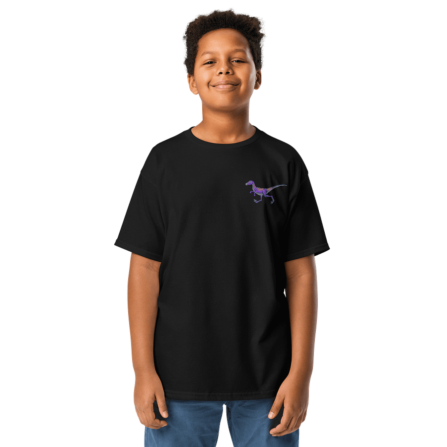 Youth Velociraptor Embroidered T-Shirt product image (9)