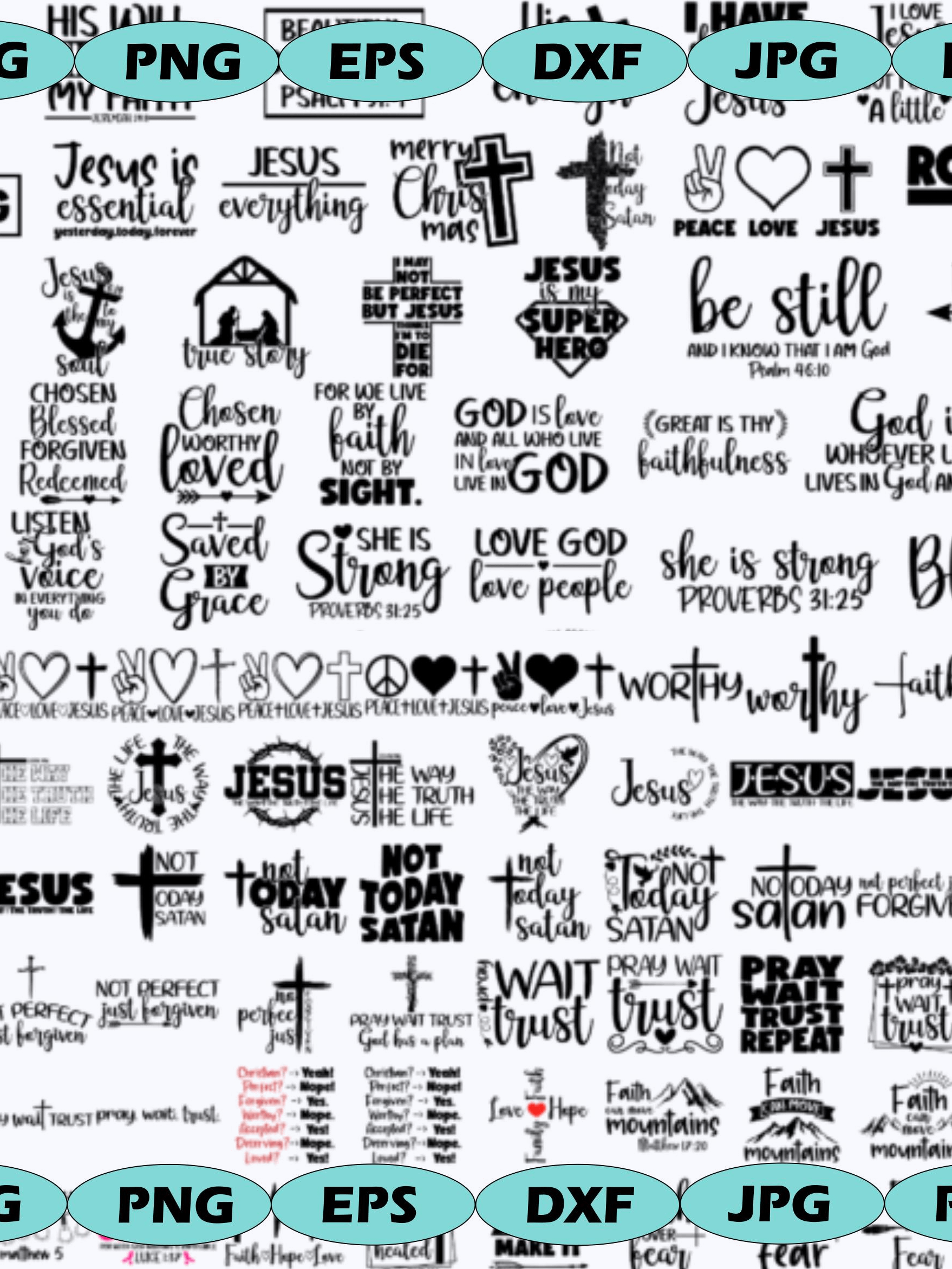 Religious SVG Bundle Christian Bible Verses Jesus Cross PNG product image (4)