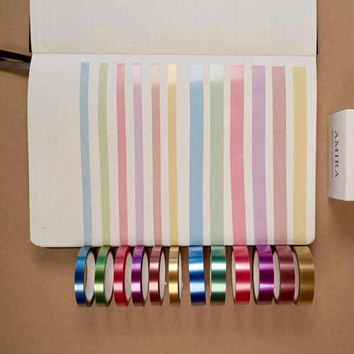 • The 2 sizes transparent highlighter tapes! 0,5mm for standard writing and 10mm for bigger writing! ✨ 6 amazing aesthetic pa...