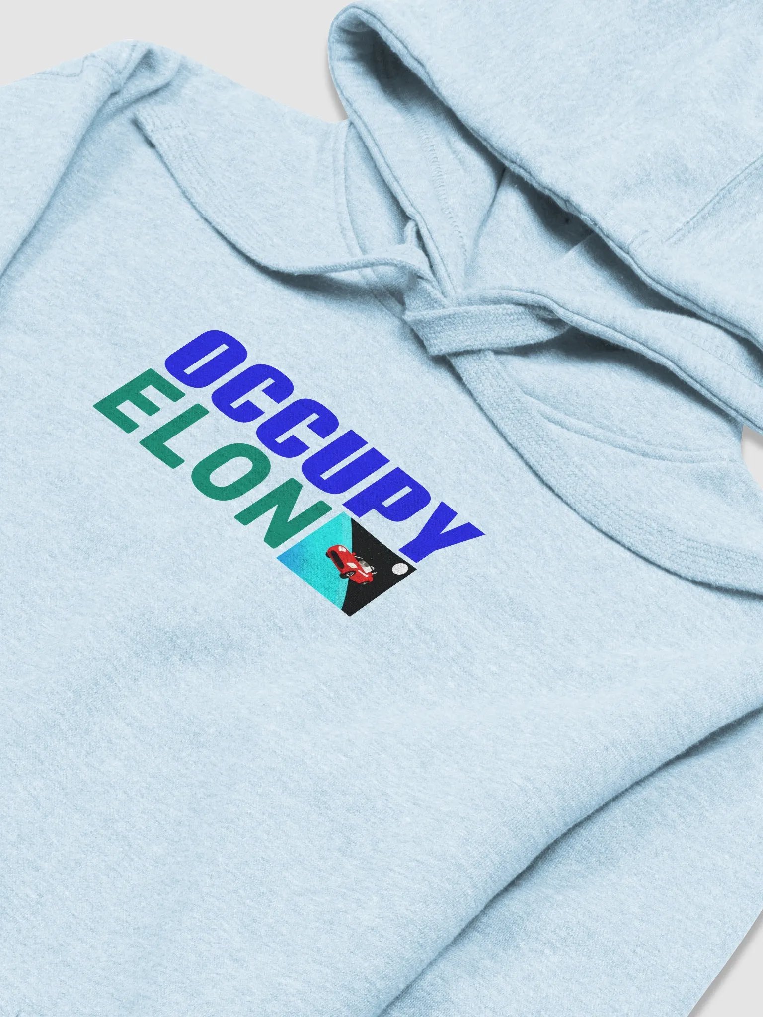 Occupy Elon on Baby Blue Hoodie product image (3)