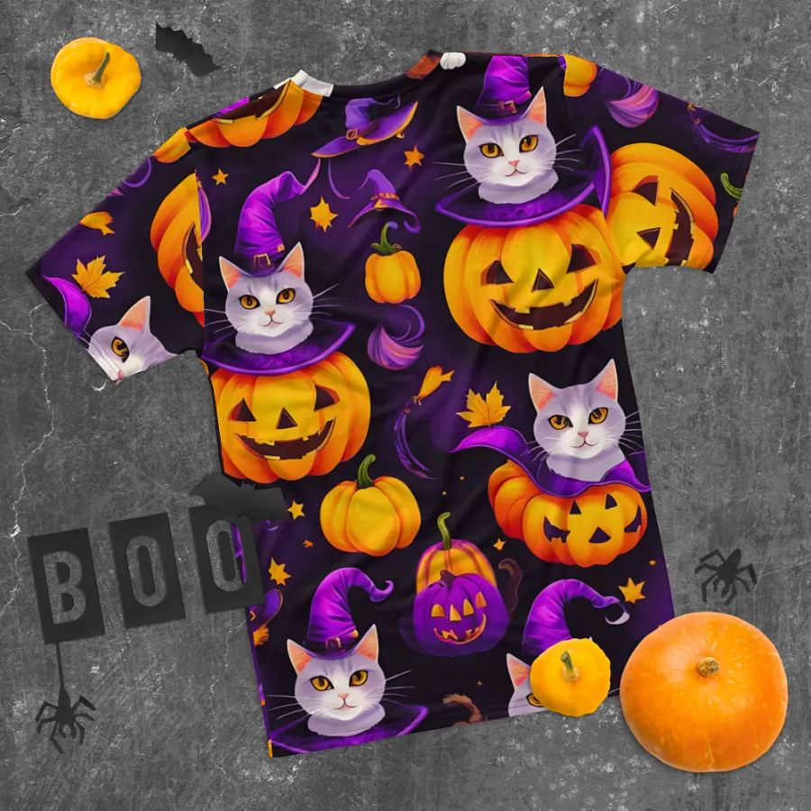 Cats Pumpkin Charade T Shirt product image (10)