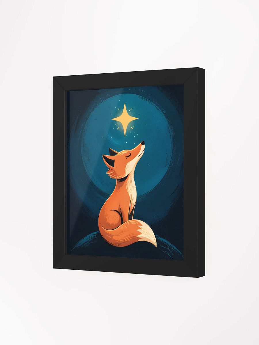 Fox Gazing at Star Framed Print | Whimsical Animal Wall Art product image (3)