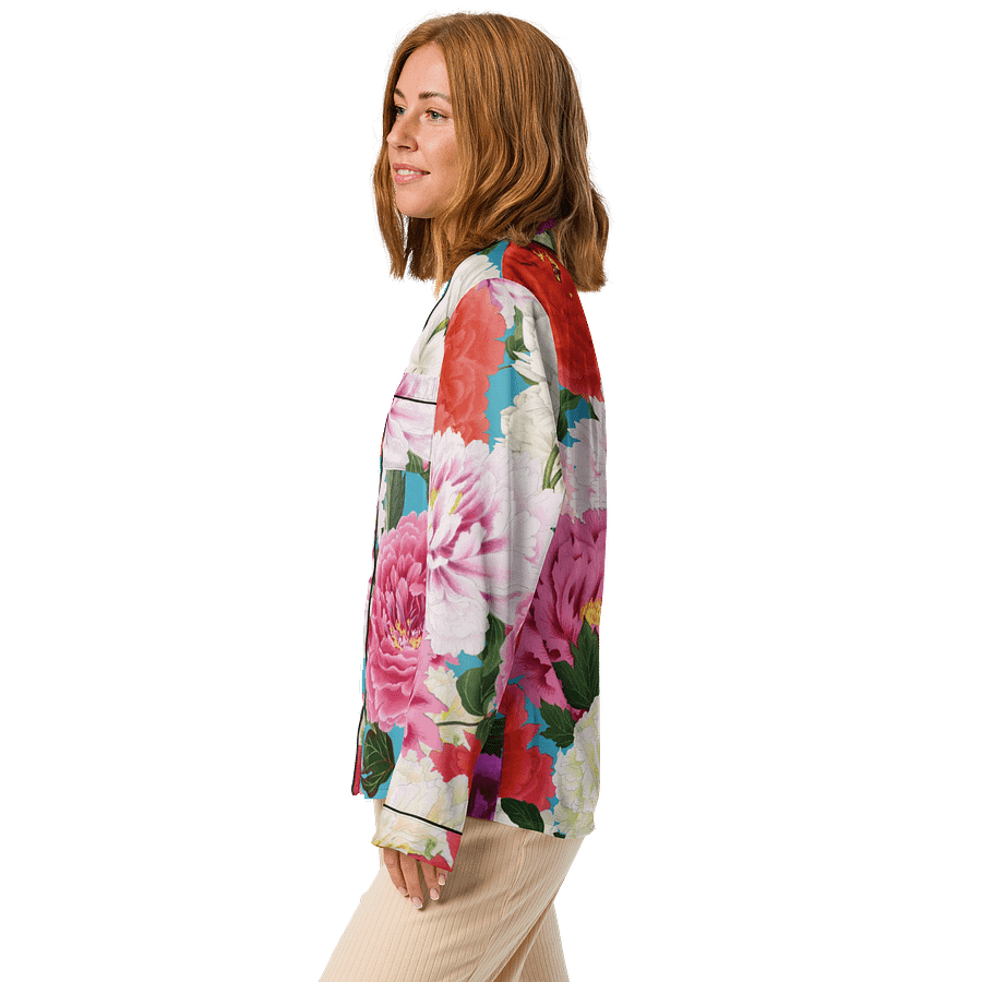 Women's Silky Peony Dreams Button-Down Pajama Top product image (5)