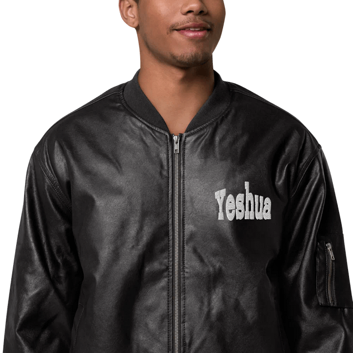 Yeshua Leather Bomber Jacket product image (1)
