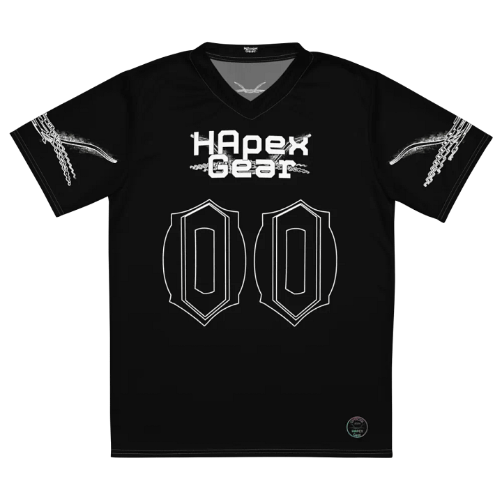 Capital EDDIE - Black - Recycled Unisex Sports Jersey - White HApex Gear Black Logo product image (2)