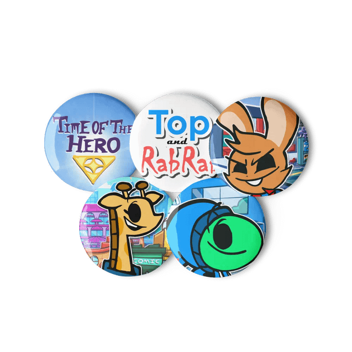 Top and RabRab Pin Buttons Set product image (1)