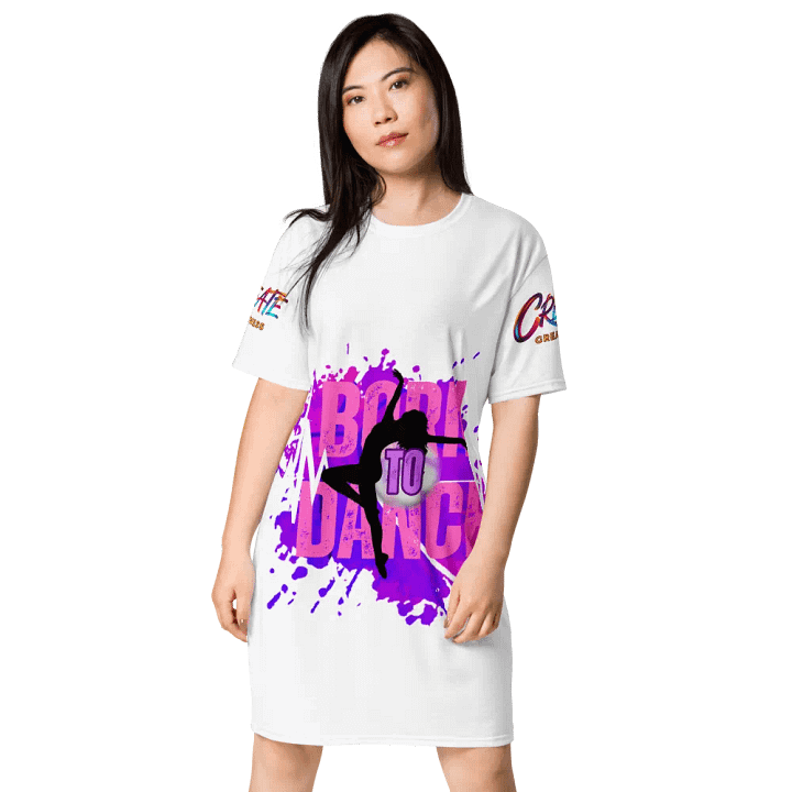 Born to Dance Her Silhouette Energetic Moves All-Over T-Shirt Dress product image (1)