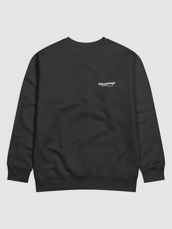 Black Crewneck Sweatshirt (White Logo) product image (1)