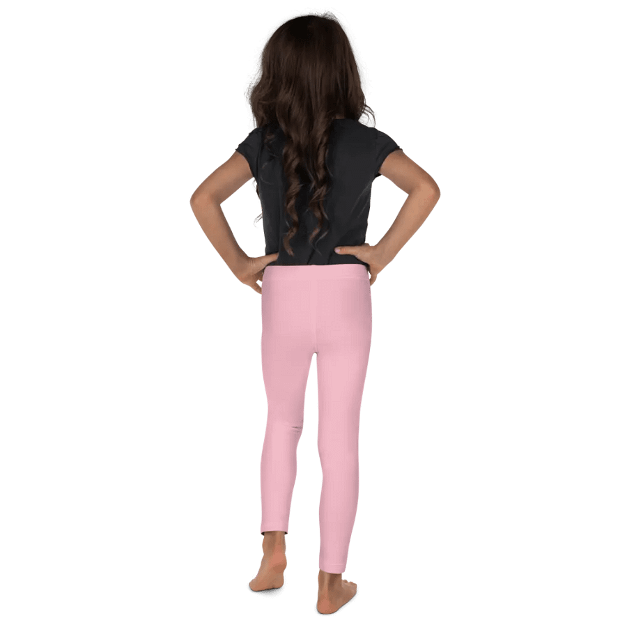 Kids Plain Color Pink Leggings Tights product image (2)