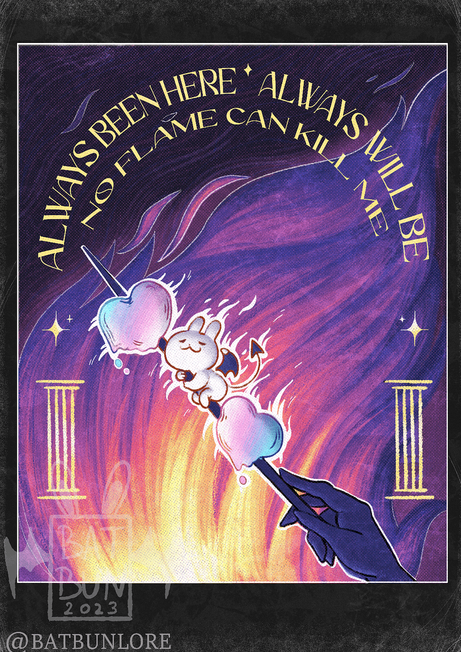 No Flame Batbunny Print product image (1)