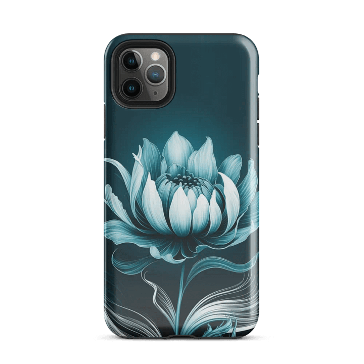 Glowing Blue Floral iPhone® Tough Case product image (26)