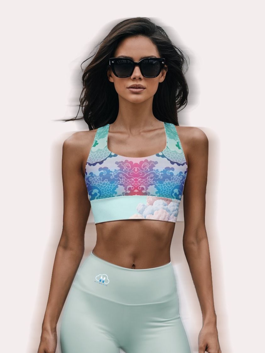 Pastel Incarnation Recycled Longline Sports Bra product image (2)