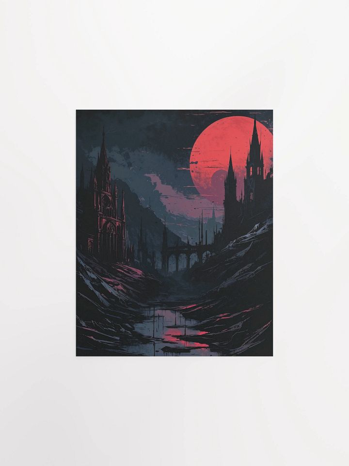 Red Eclipse Cathedral Matte Poster product image (8)