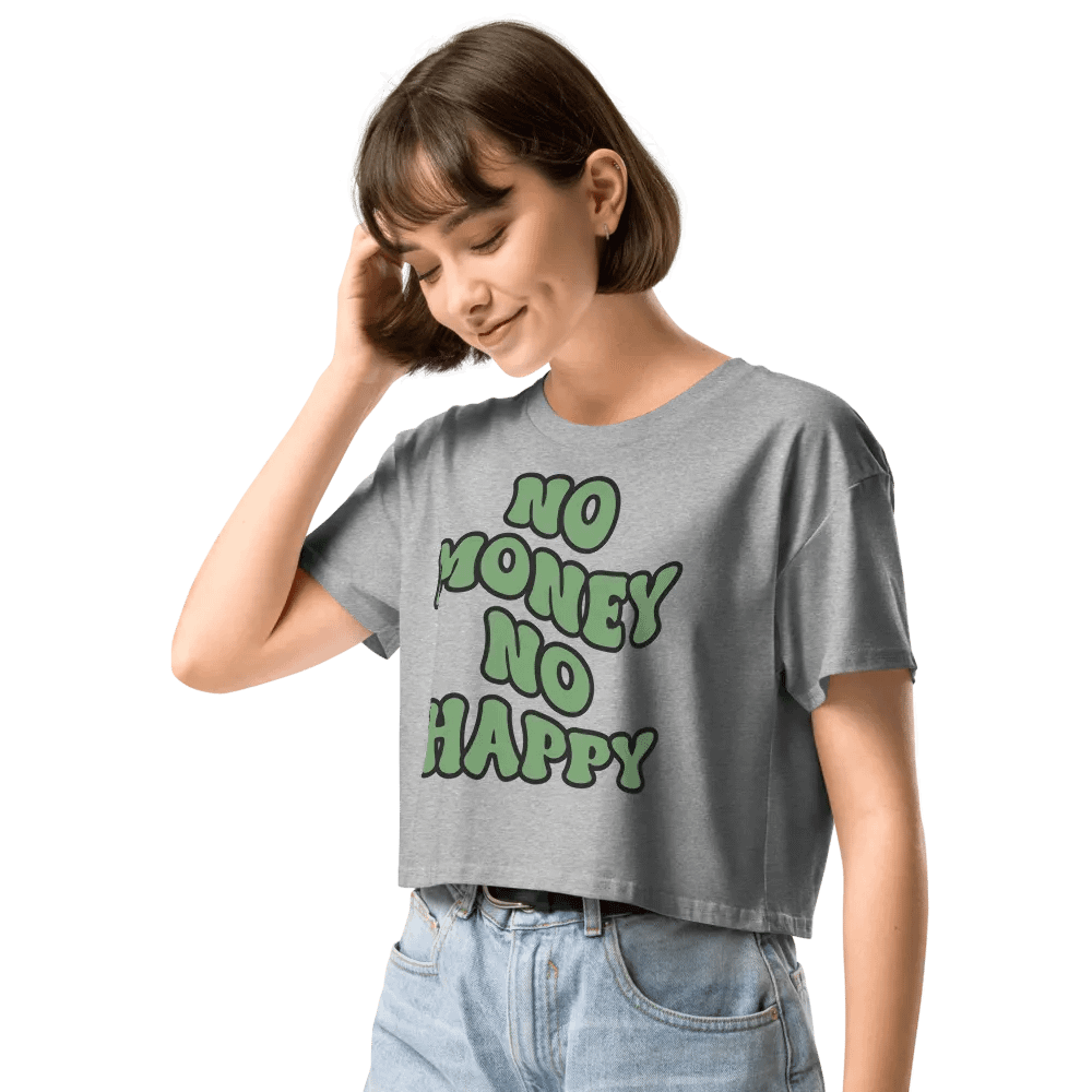 BUIII: No money, no happy Crop Tops product image (10)