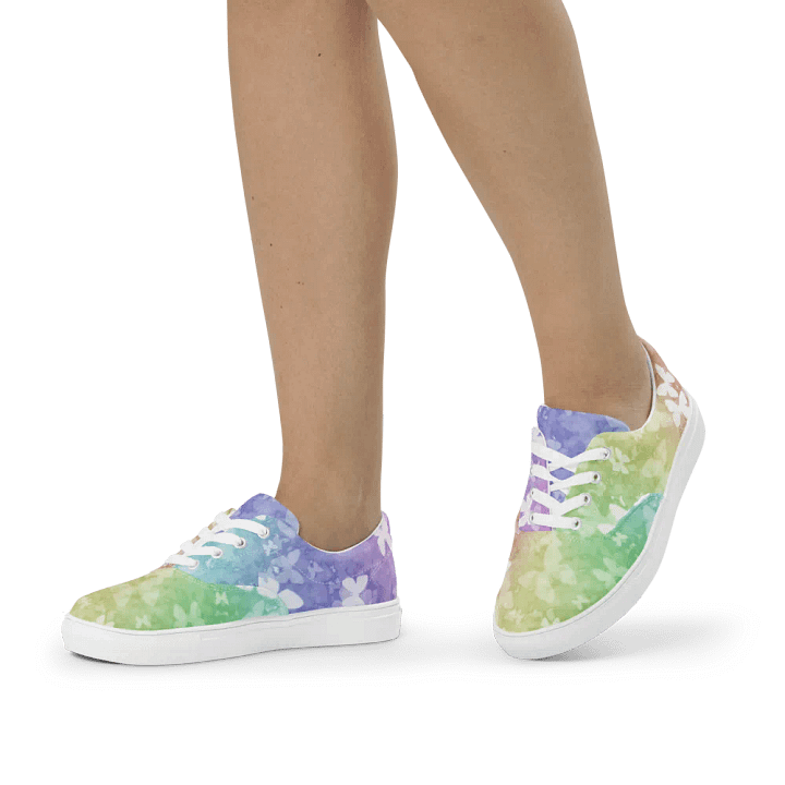 butterfly rainbow frost canvas shoes (womens) product image (1)