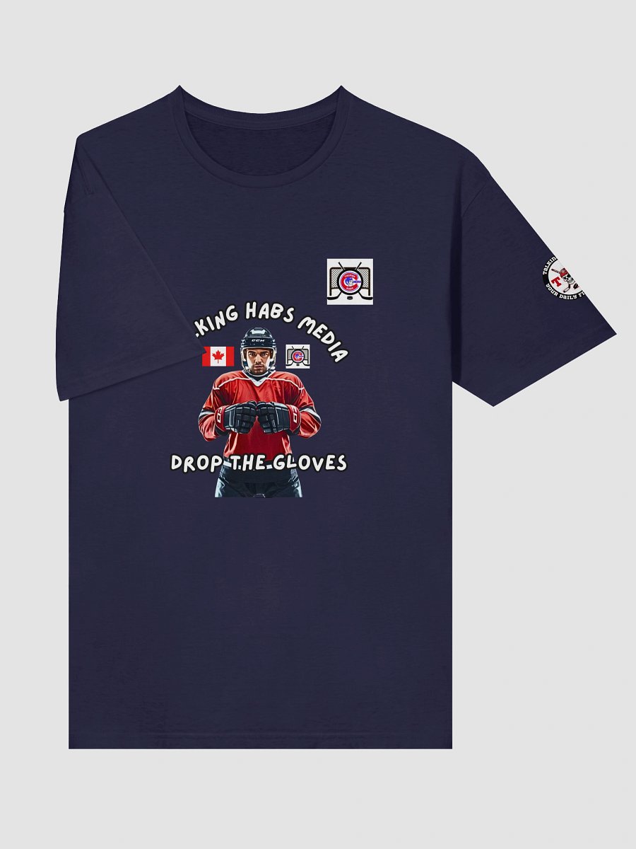 Talking Habs Drop the Gloves Black Design T-Shirt product image (5)