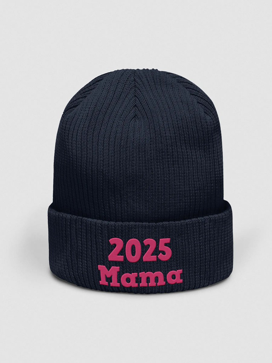 2025 Mama Embroidered Ribbed Beanie product image (1)