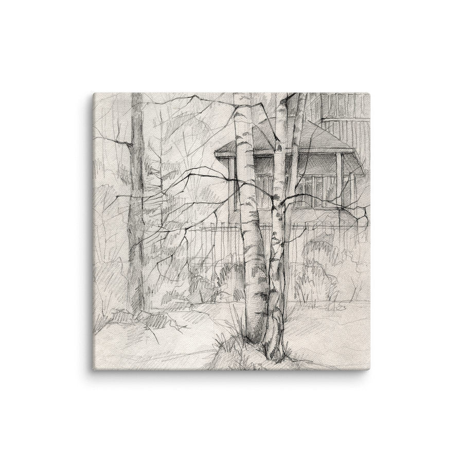 Blank Canvas: Unleash Your Artistic Vision - Dacha and Trees product image (1)