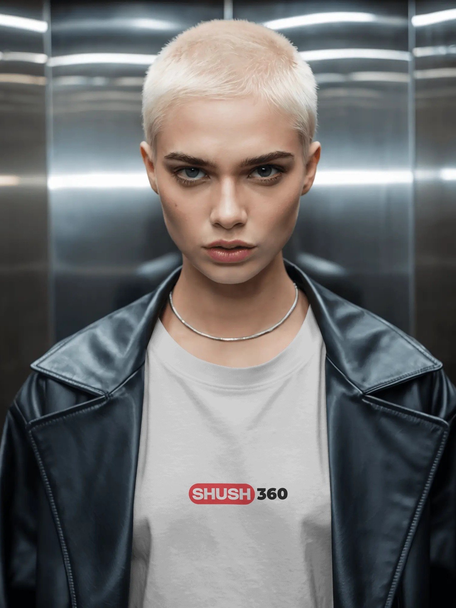 SHUSH360 — Signature Tee White product image (1)
