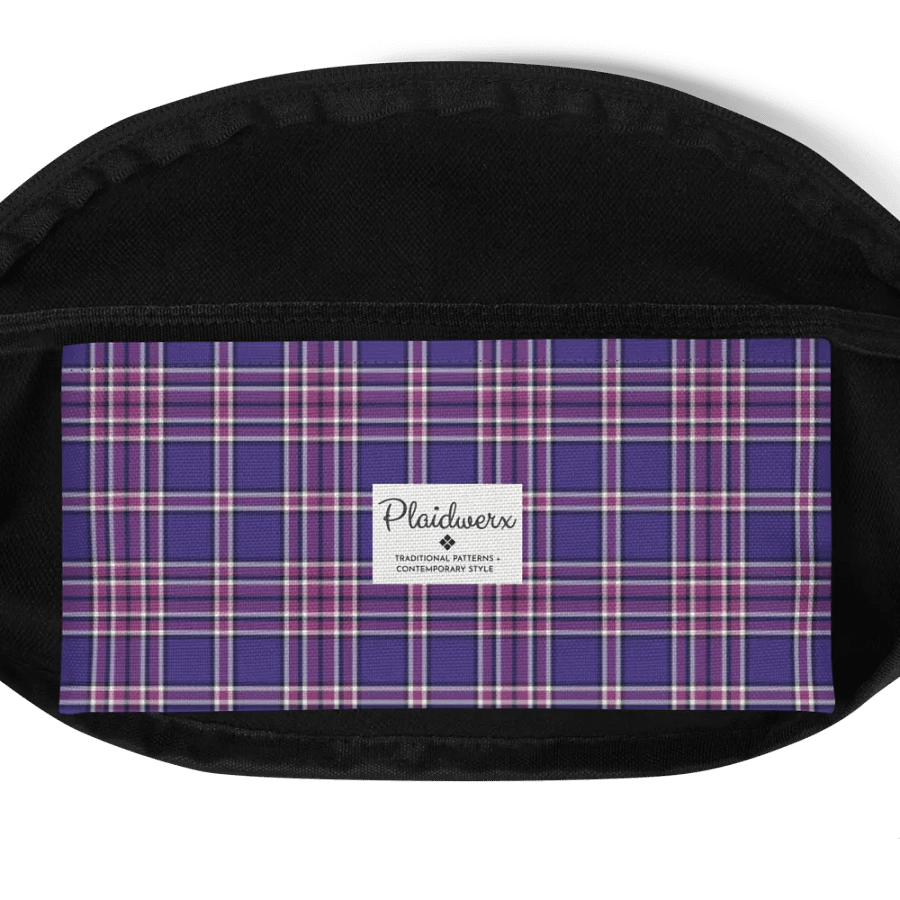 Purple Orchid and Violet Plaid Fanny Pack product image (6)