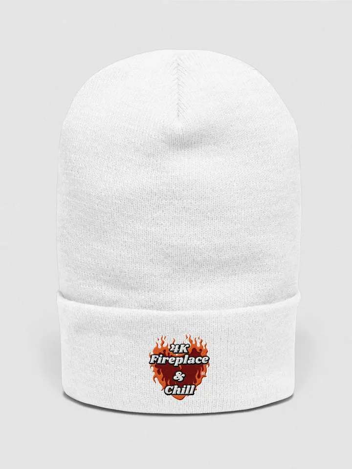 Flaming Heart - 4K Fireplace & Chill | Embroidered Beanie product image (5)