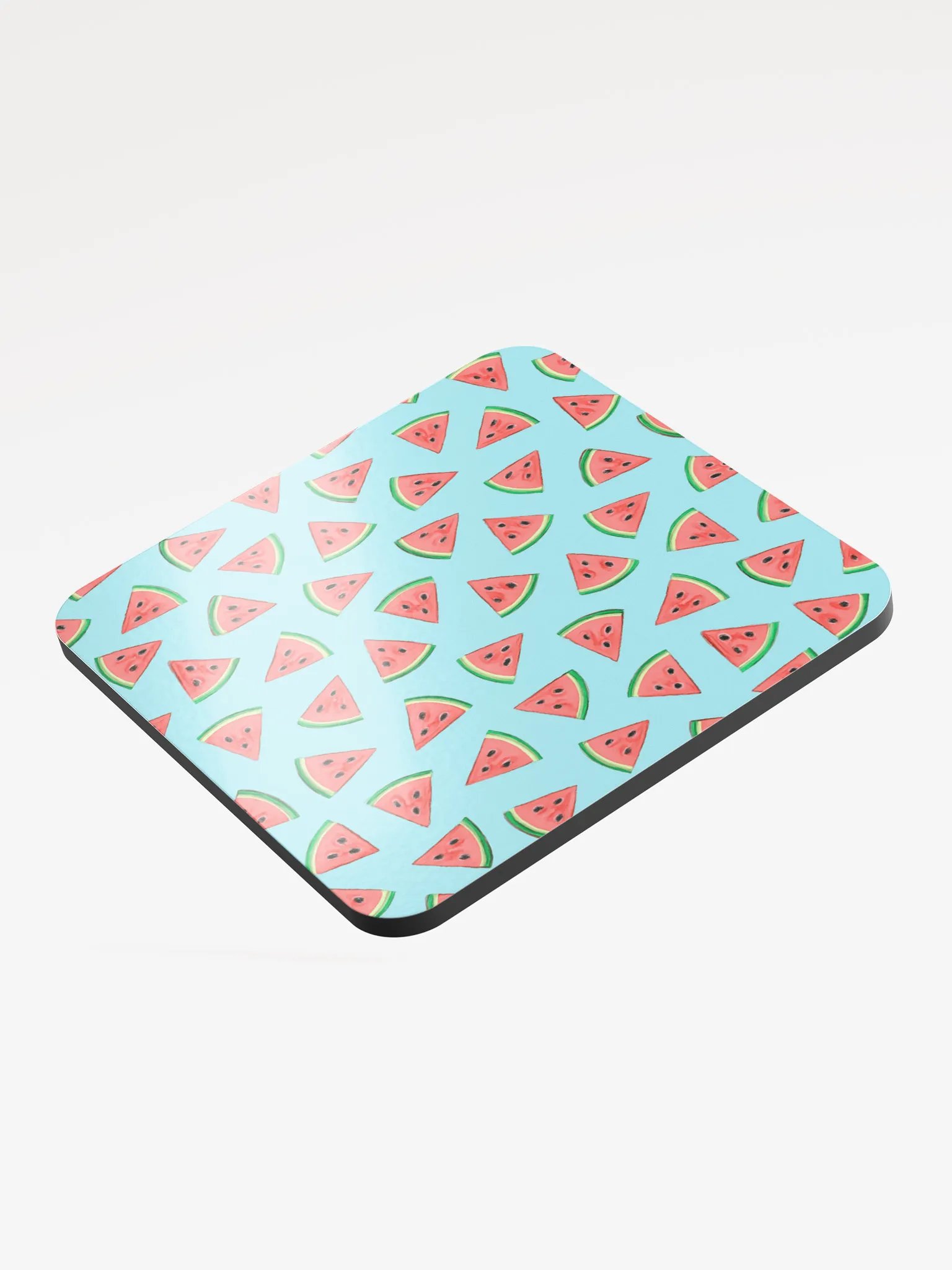 Watermelon Slices Light Blue Cork Coaster product image (3)