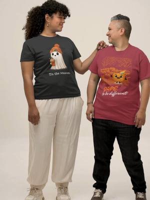Embrace the Halloween vibes with our adorable new tees! Whether you’re all about being cozy or being courageously you, we’ve got the perfect fit for the season. Snuggle up in our “Tis the Season” cutie ghost tee, or be bold in our “Dare to be different” shirt with the rainbow-leafed pumpkin 🎃 Get these limited-edition styles now and make this season frightfully fun! 🔗 https://tr.ee/gayxmas #FruitInTheRoom #HalloweenTees #SpookySeason #TisTheSeason #DareToBeDifferent #HalloweenFashion #CuteHalloween #FallVibes