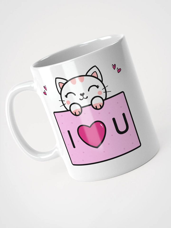 Lovely Cat White Glossy Coffee Mug product image (2)