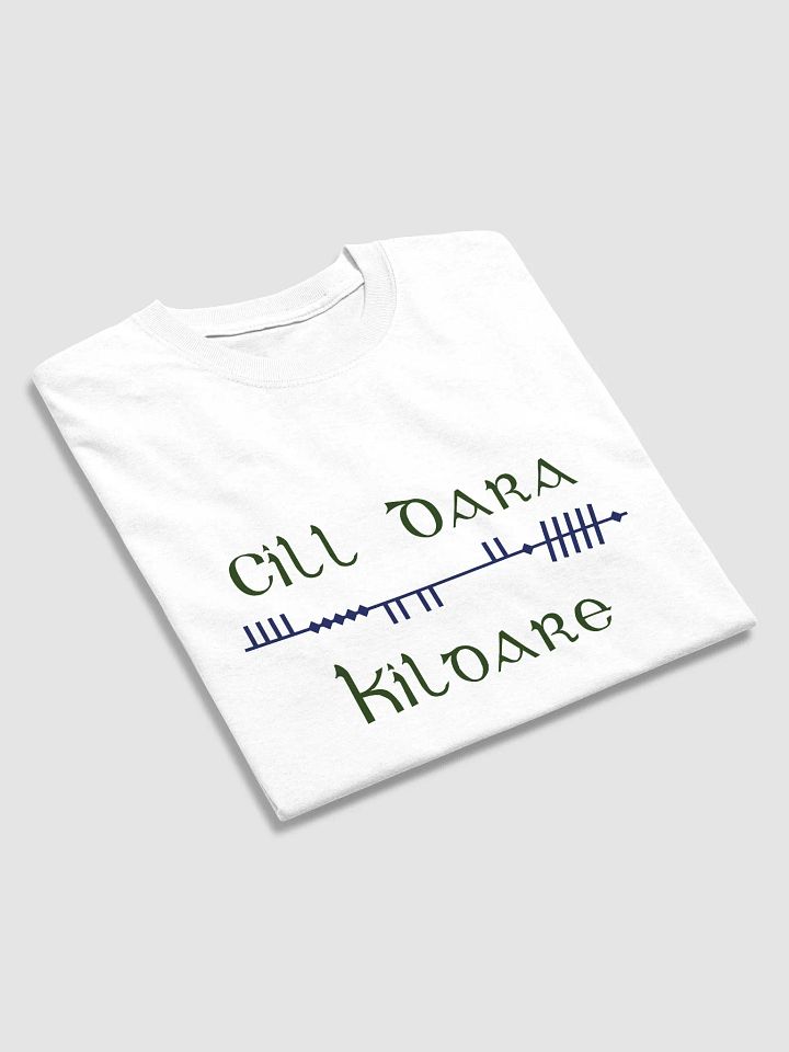 Kildare/Cill Dara Scholastic style Ogham white printed T-shirt product image (2)