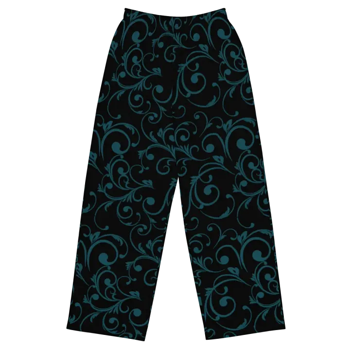 Dark Teal Twirl Wide leg bottoms product image (1)