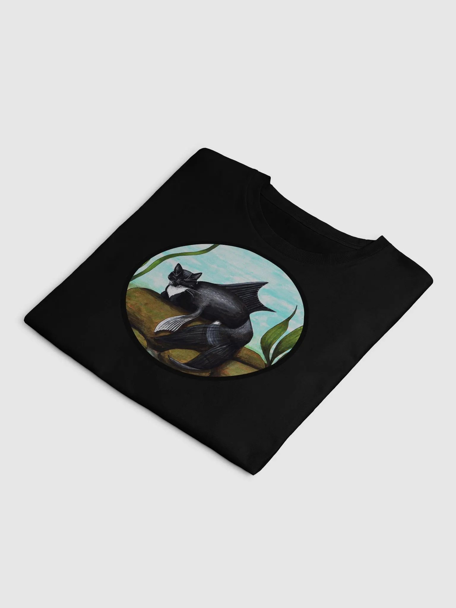 Mermeow Tuxedo Crop Top product image (31)