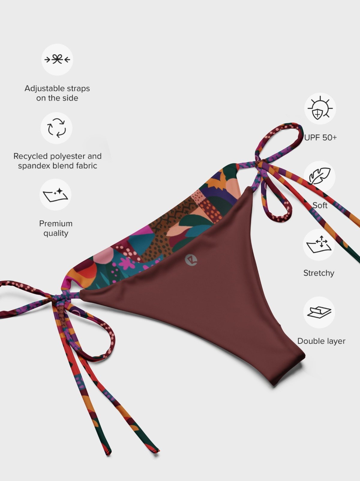 Triangle Bikini Bottom "Abstract African Ethnic Pattern" product image (5)