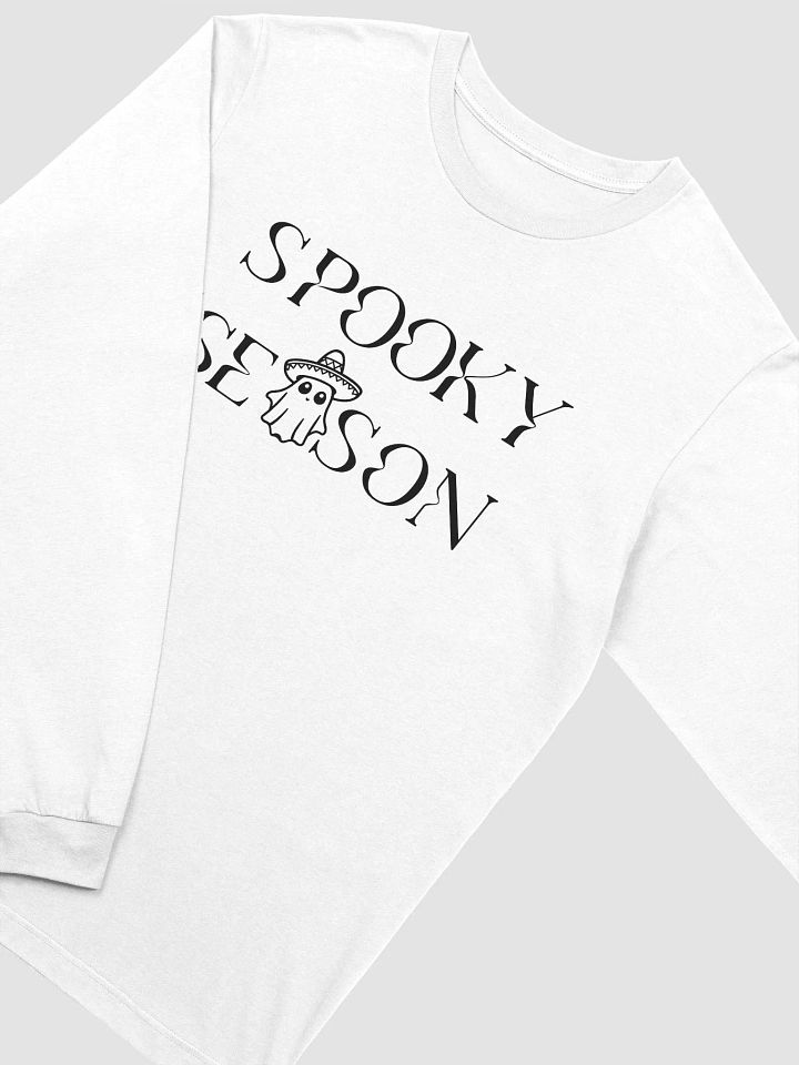 Spooky Season Sombrero Ghost Monochrome Supersoft Long Sleeve Slimmer Fit Shirt product image (2)